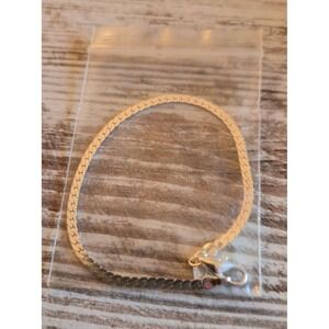 Vintage Rinc SP Lind Silver Plate Figaro Link Bracelet - 7.5" Signed Italy Style
